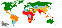 Vitamin A deficiency distribution map