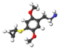 3D stick model of 2C-T-15