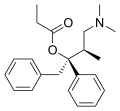 Chemical structure of Dextropropoxyphene