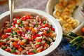 Colourful bean salad