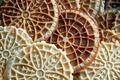 Pizzelle in a loose stack