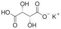 Structural formula of Potassium bitartrate