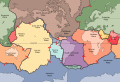 Tectonic plates of the lithosphere