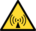 Radio waves hazard symbol