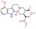 Mitragynine skeletal structure