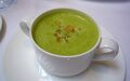 Cream of asparagus soup with truffle