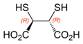 (2R,3R)-2,3-dimercaptosuccinic acid 2D skeletal B configurations