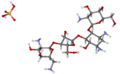 A ball-and-stick model of the antibiotic Paromomycin.
