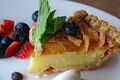Buttermilk Pie with Pecan Brittle