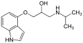 Chemical structure of Pindolol