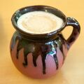 Horchata served in a Mexican restaurant