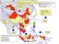 Avian influenza spread map