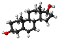 Androstenediol molecule ball model