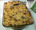 A traditional noodle kugel.