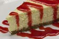 Cheesecake with strawberry sauce
