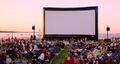 Inflatable screen at a film festival in the USA