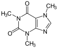 Chemical structure of caffeine