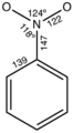 Phenyl nitro compound with metric dimensions