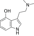Skeletal formula of Psilocin
