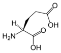 L-glutamic acid skeletal formula