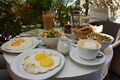 A variety of breakfast dishes at Café Café