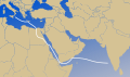 Italy to India Route