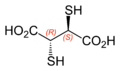 Meso-2,3-dimercaptosuccinic acid 2D skeletal A configurations
