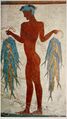 Fresco of a fisherman