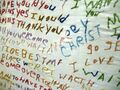Cloth embroidered by a schizophrenia sufferer