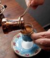 Cezve with Turkish coffee