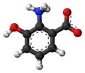 3-Hydroxyanthranilic acid zwitterion 3D model