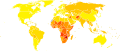 All Causes world map - DALY - WHO 2004