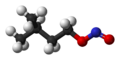 3D molecular model of Amyl nitrite
