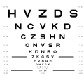 ETDRS chart for visual acuity testing