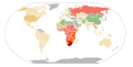 Global prevalence of HIV/AIDS