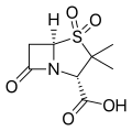 Diagram of the chemical structure of Sulbactam