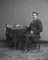Thomas Edison with his phonograph