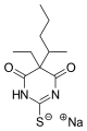 Chemical structure of Sodium thiopental