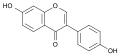 Chemical structure of Daidzein