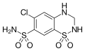 Chemical structure of Hydrochlorothiazide