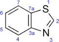 Benzothiazole numbering