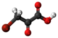 Bromopyruvic acid 3D ball model