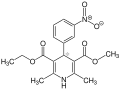 Structural formula of (RS)-Nitrendipine