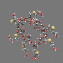 Estructura 3D de Sugammadex (una gamma-ciclodextrina)