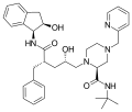Chemical structure of Indinavir