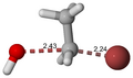 Base hydrolysis of bromoethane, transition state