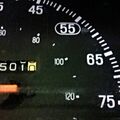 Dashboard demonstration of 55 mph