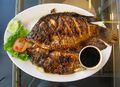 Grilled fish with sweet soy sauce