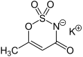 Structural formula of acesulfame potassium