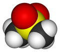 Dimethylsulfone 3D van der Waals model